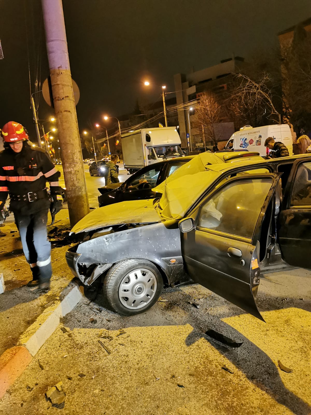 Accident grav pe strada Rahovei. Un bărbat de 76 de ani, la spital