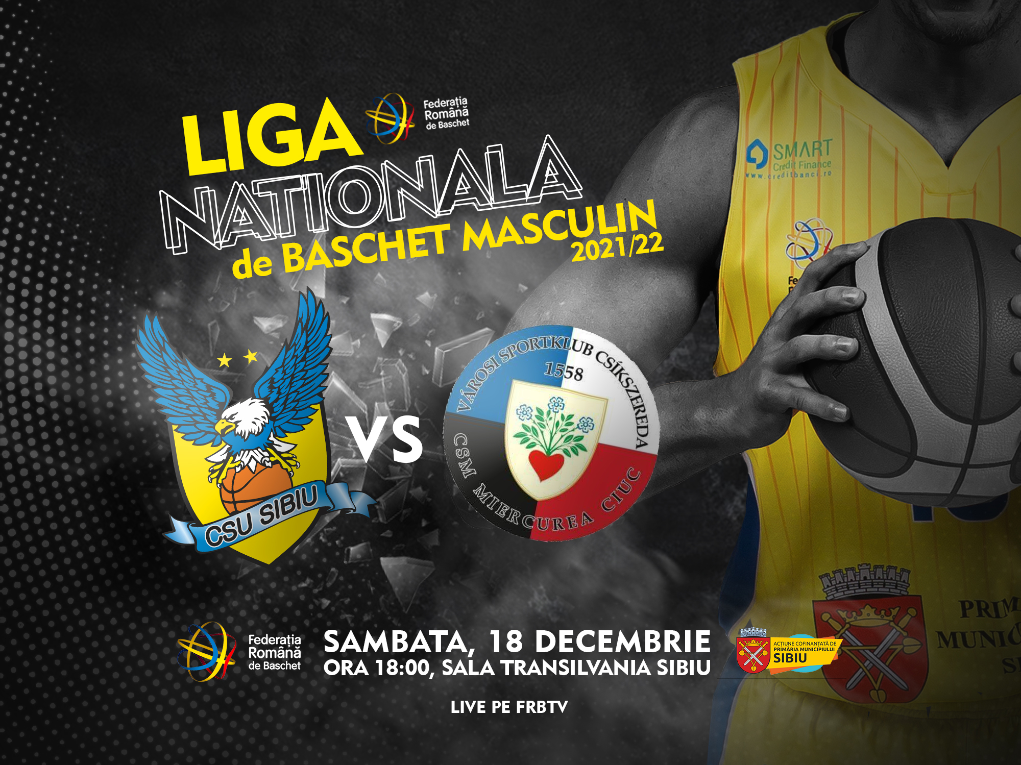 BC CSU Sibiu joacă cu Miercurea Ciuc, la Sala Transilvania