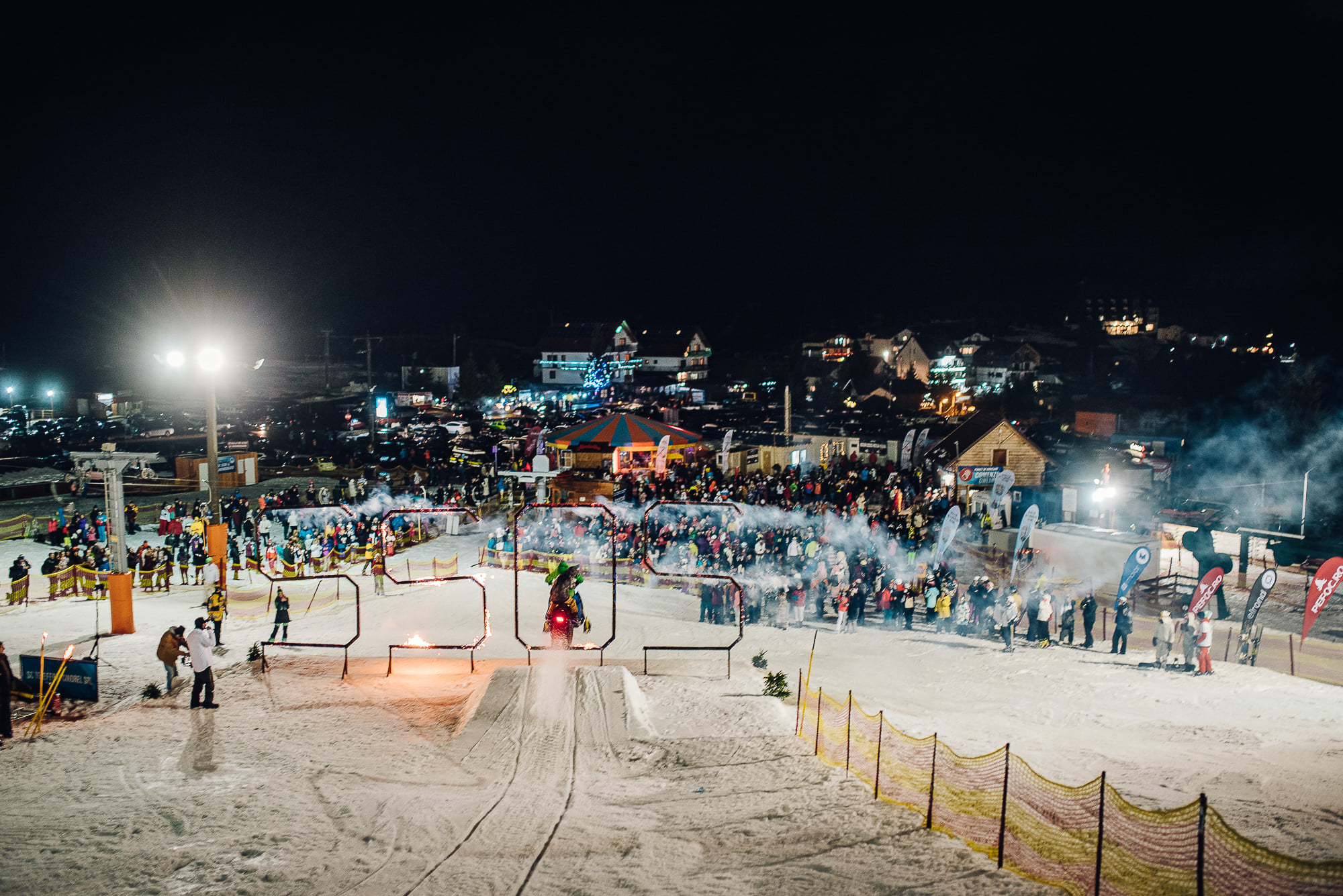 FOTO| Cum a arătat Revelionul pe pârtia de la Arena Platoș Păltiniș