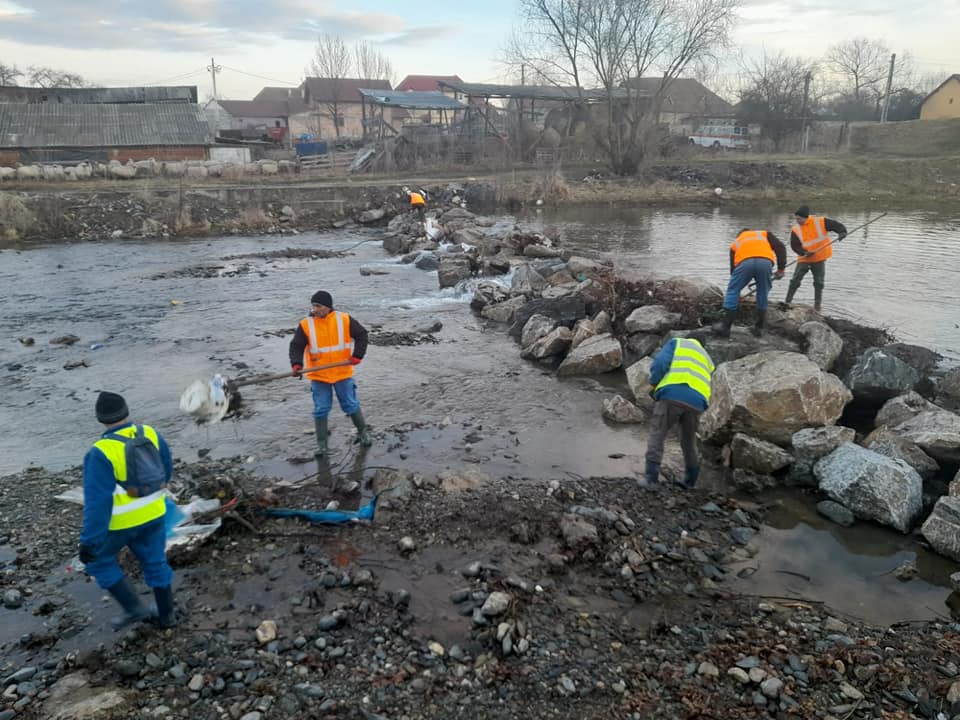 Râul Avrig, sufocat de gunoi. Primăria orașului: „Este inacceptabil!”