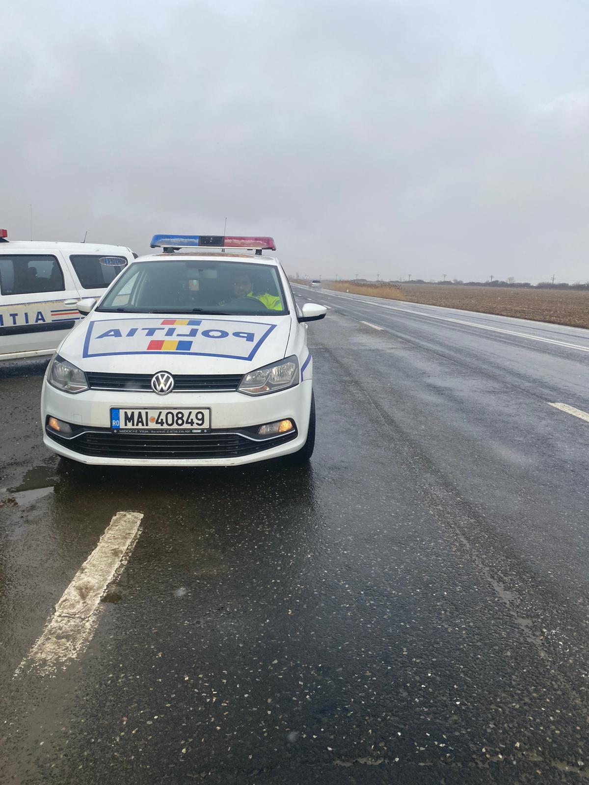 Accident între Slimnic și Mândra, din cauza unei defecțiuni la o anvelopă