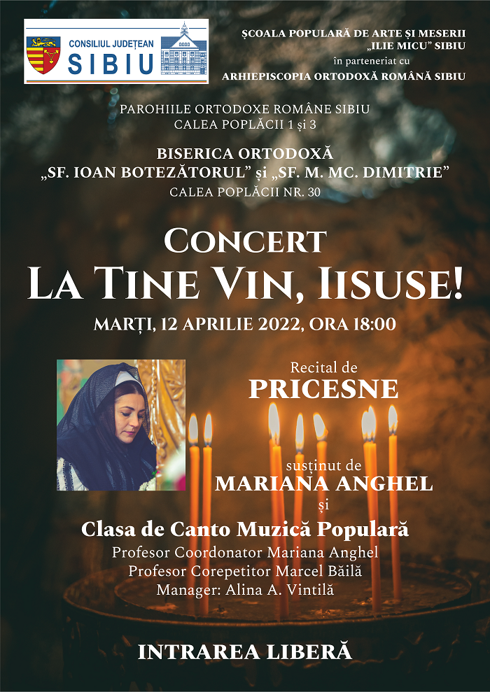 Biserica de pe Calea Poplăcii, gazda unui concert de pricesne